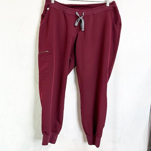 FIGS Women’s Technical Collection Burgundy Scrub Jogging Maternity Pants Large - Picture 3 of 15